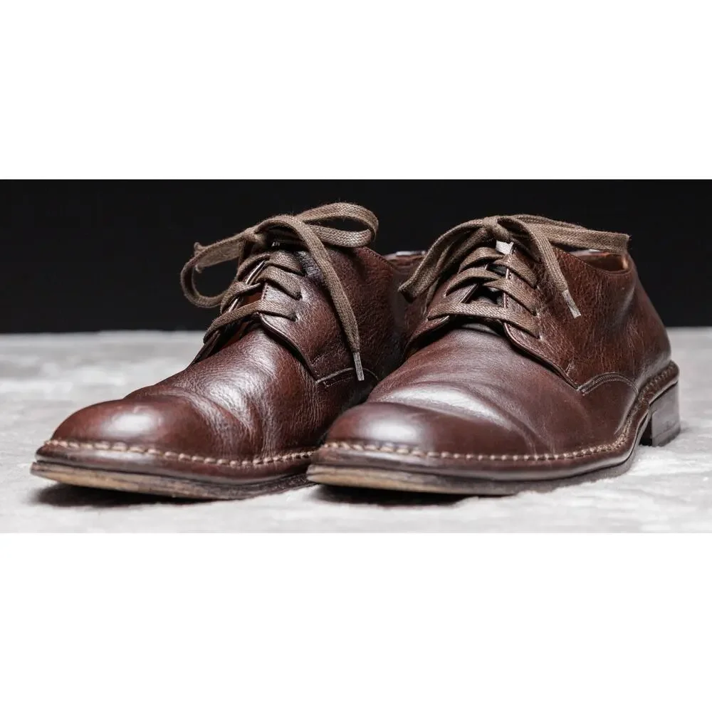 John Varvatos Dark Brown Leather Oxfords Derby Lace Up Shoes Mens 7.5